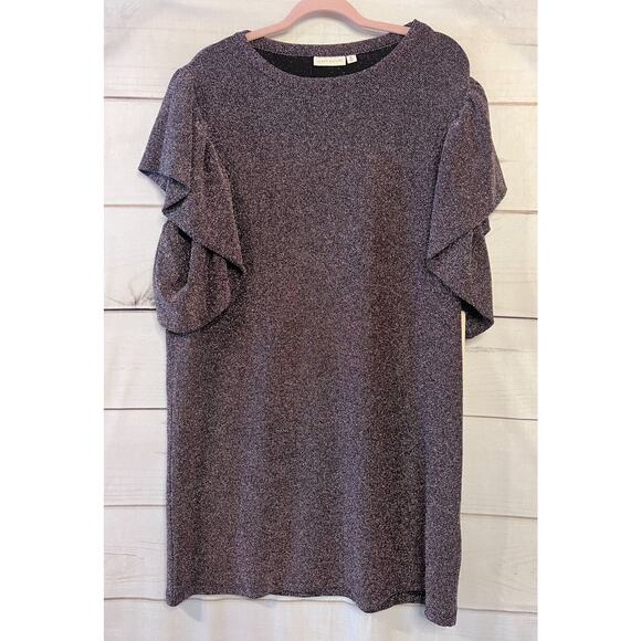 Happy Nature NWT Size XL Dress Sparkles Short Sleeve Perf for Holidays - Picture 1 of 6